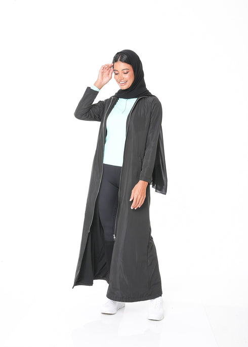 TECHNICAL JACKET FULL LENGTH, BLACK